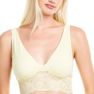 Free People Teegan Lace Bralette Daybreak Yellow